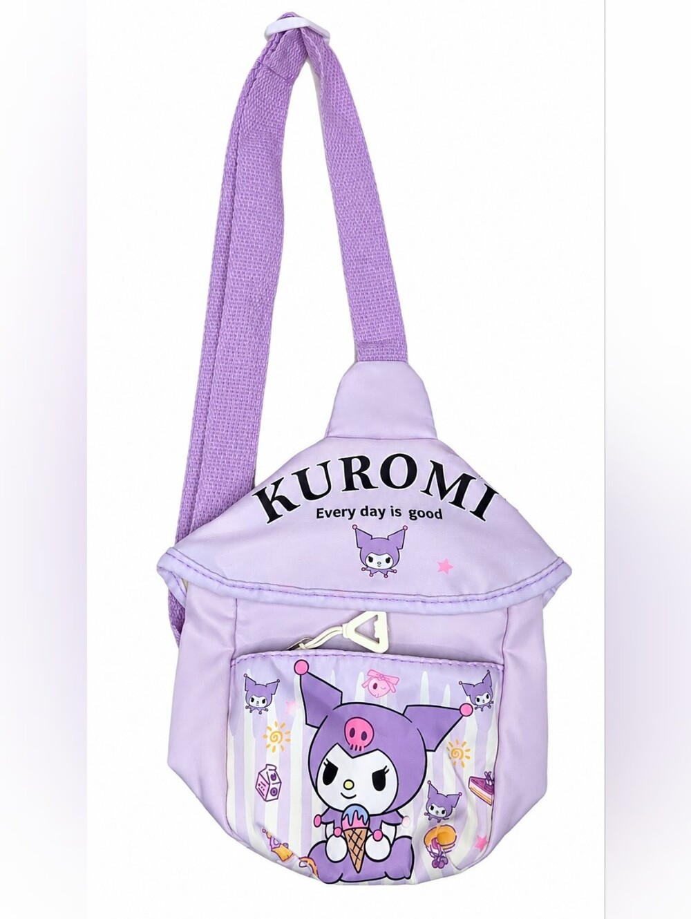 Kuromi Kids Lavender Mini Crossbody Bag